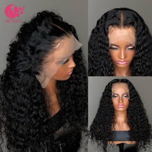 Load image into Gallery viewer, Natural color 13x4 lace wig deep curly wave
