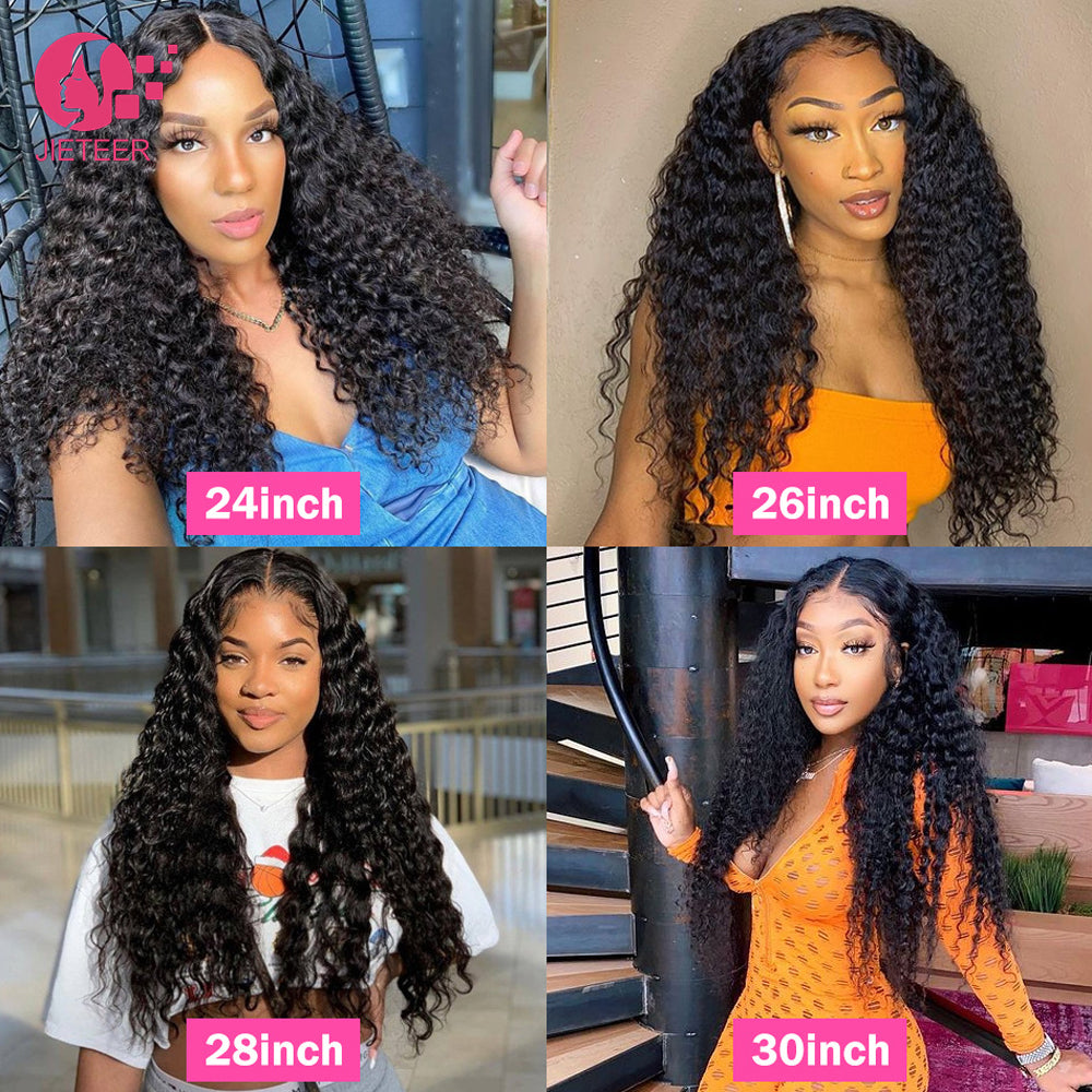 4X4 Lace Frontal Wig curly wave Lace Front Human Hair Wigs For Women