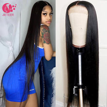Load image into Gallery viewer, Transparent Lace Human Hair Wigs For Black Women,Brazilian Virgin Hair  Lace Front Wig
