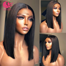 Load image into Gallery viewer, Straight Short Bob Lace Front Wigs 4x4 Lace Front Human Hair Wigs
