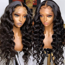 Load image into Gallery viewer, Loose Wave Transparent Lace Human Hair Wigs For Black Women,Brazilian Virgin Hair  Lace Front Wig
