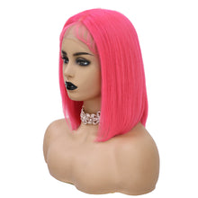 Load image into Gallery viewer, Colored Green/Pink/Blue/Purple Wig with Baby Hair Pre-Plucked HD Lace Front Human Hair Wigs for Women
